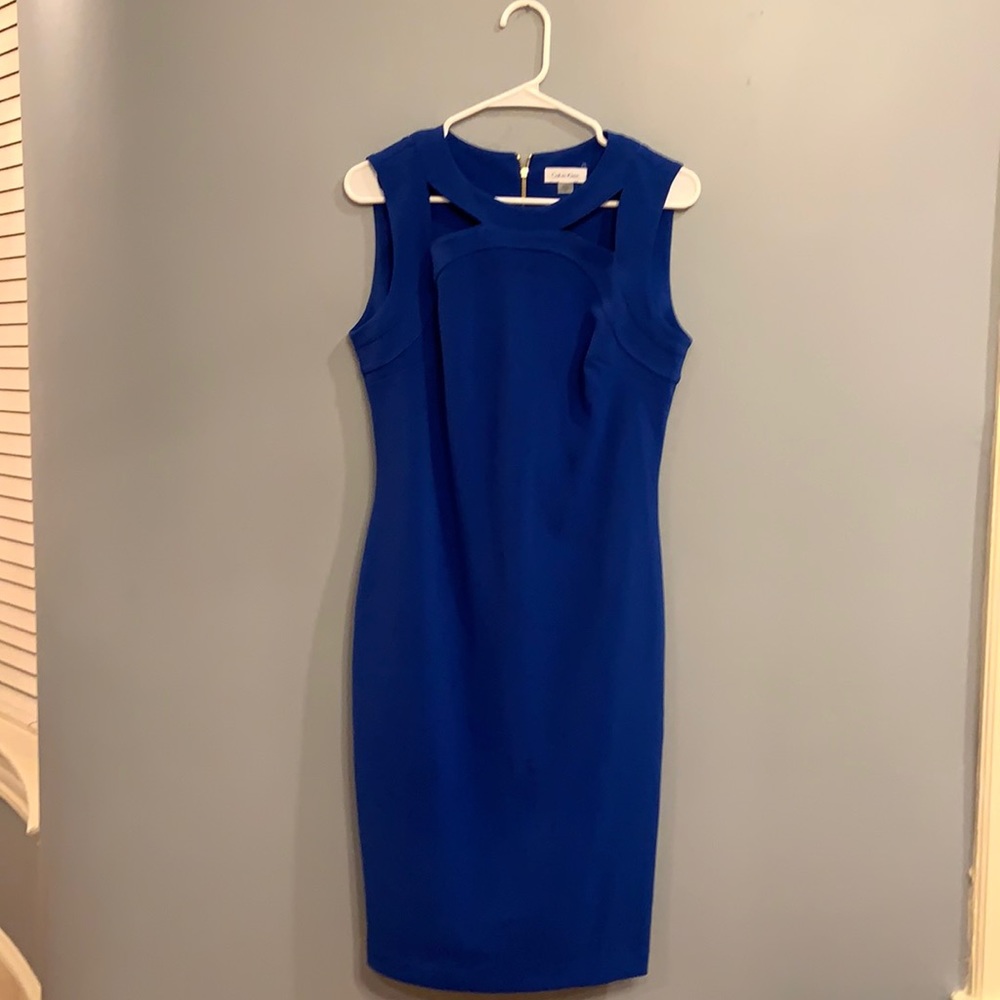 Calvin Klein Royal Blue Sheath Dress. Size 8. Never been worn.